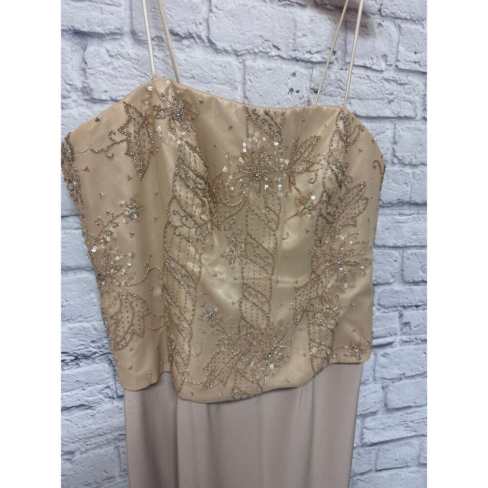Montage Mon Cheri Mother of Bride Blush Dress Chiffon Jacket Beaded Detail - 16 - Picture 3 of 10